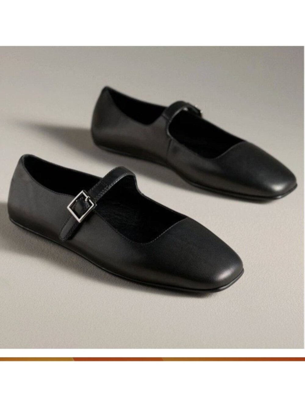 NIB Jeffrey Campbell Elise 2 Mary Janes Black Leather Flats 41/10